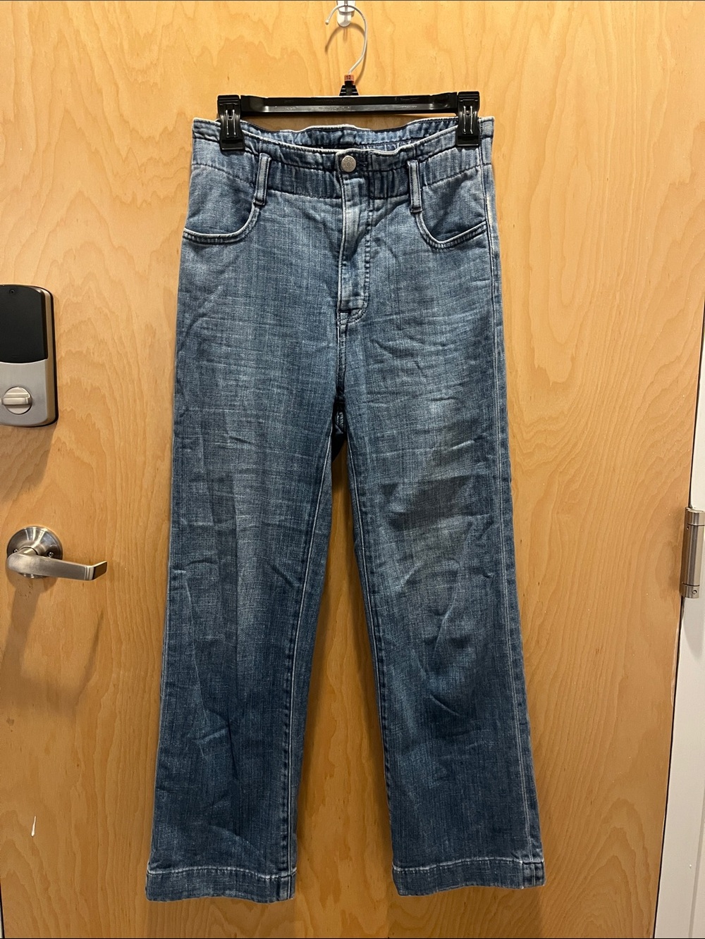 J. Crew Women's High-Rise Straight Jeans in Faded Blue